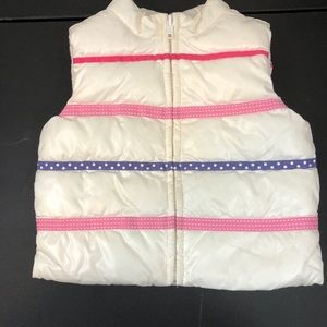Gymboree Girls White Puffer Vest